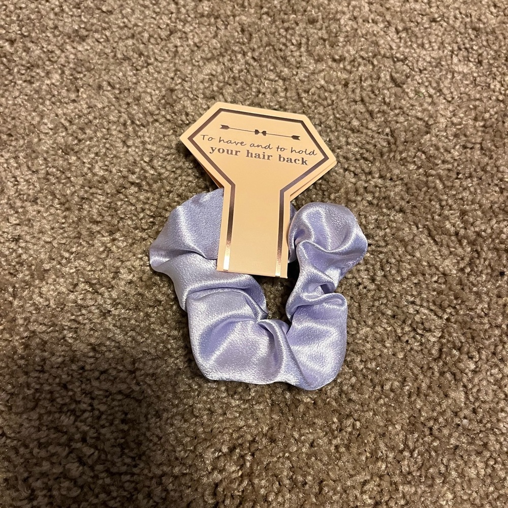 Purple scrunchie